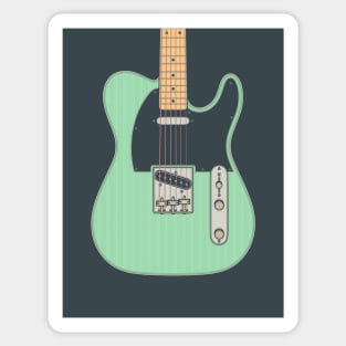 Surf Green Telly Guitar Sticker